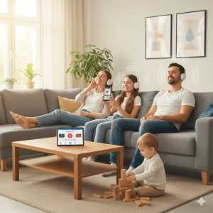 Családi rádió hallgatás filmek helyett